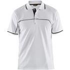Poloshirt korte mouw knoopsluiting 3389 - wit/donkergrijs