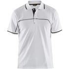 Poloshirt korte mouw knoopsluiting 3389 - wit/donkergrijs