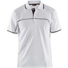 Poloshirt korte mouw knoopsluiting 3389 - wit/donkergrijs