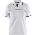 Poloshirt korte mouw knoopsluiting 3389 - wit/donkergrijs
