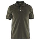 Poloshirt korte mouw knoopsluiting 3389 - groen/zwart