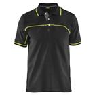 Poloshirt korte mouw knoopsluiting high Vis 3389 - zwart/fluo geel
