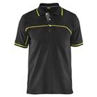 Poloshirt korte mouw knoopsluiting high Vis 3389 - zwart/fluo geel