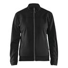 Service sweatshirt Dames met rits 3394 - zwart/donkergrijs