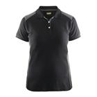 Poloshirt Dames korte mouw knoopsluiting 3390 - zwart/grijs