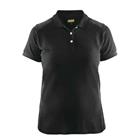 Poloshirt Dames korte mouw knoopsluiting 3390 - zwart/donkergrijs