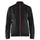Service sweatshirt Dames met rits 3394 - zwart/rood