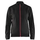 Service sweatshirt Dames met rits 3394 - zwart/rood