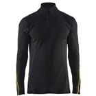 Onderhemd FR Zip-neck 78% Merino 4796 - zwart