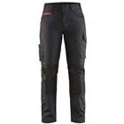 Service werkbroek Dames High Vis 7195 - zwart/rood