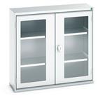 Hoge kast Verso 1050x350x1000mm met raamdeur en 2 legborden - BOTT