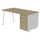 Bureau met ladeblok 120x80 HB 4 laden - Quadrifoglio