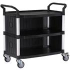 Etagewagen multifunctionele 250 kg 3 etage + uitschuifbaar dienblad