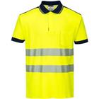 Poloshirt Korte Mouw PW3 Hi-Vis Blauw/geel T180 Portwest