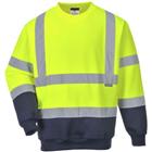 Sweatshirt Tweekleuren Hi-Vis Blauw/geel B306 Portwest
