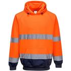 Sweatshirt met capuchon Tweekleurig Blauw/oranje B316 Portwest