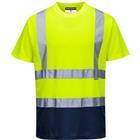 T-shirt Tweekleuren Blauw/geel S378 Portwest