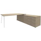 Bureau Steel Direction op poten met 3 laden