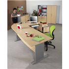 Set Mercure recht bureau 160 cm + 80 cm + legbord + hoek 90° + ladeblok