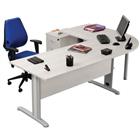 Bureauset recht bureau, L-poten 160 cm + hoek 90° + bureau 80 cm + verrijdbaar ladeblok Quatuor - Manutan Expert