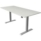 Zit/sta bureau Move1 zilver, memory functie, B180xD80xH74-123cm.