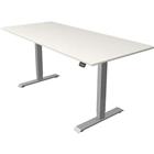 Zit/sta bureau Move1 zilver, memory functie, B180xD80xH74-123cm.