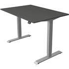 Zit/sta bureau Move1 zilver, memory functie, B120xD80xH74-123cm.