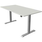 Zit/sta bureau Move1 zilver, memory functie, B160xD80xH74-123cm.