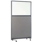 Akoestische scheidingswand op voet serie M - Met whiteboard - 2000x1000 mm