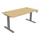 Bureau, in hoogte verstelbaar met hendel 160 x 80 cm EVO