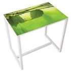 Hoge vergadertafel Easy Office, 4 personen, kleur: decoratie - Manutan Expert