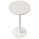 Vergadertafel Easy office - met metalen poot Ø 60 cm en wit blad