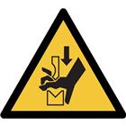Pictogram Waarschuwing: mogelijke beklemming in persbank