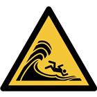 Pictogram Waarschuwing: hoge branding of brekende golven