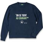 Sweatshirt bedrukt Vsweat marine - Parade