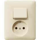Standaard 55 combinatie wandcontactdoos wis + ra voor afdekplaat inbouw wit IP20 047601
