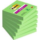 Post-it Super Sticky Notes 76 x 76 mm Groen Vierkant Blanco 6 blokken � 90 Vellen