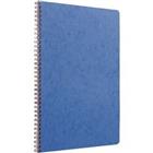 Clairefontaine Schrijfblok A4 Geruit Spiraal gebonden Lederlook Blauw 100 Pagina's 50 Vellen