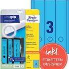 Avery Zweckform UltraGrip Ordnerrugetiketten A4 61 mm Blauw 20 vellen � 3 etiketten