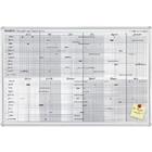 Franken Wandmontage Jaarplanner JK710 Wit, Zilver 90 x 60 cm