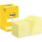 Post-it Zelfklevende memoblaadjes 654-CY 76 x 76 mm 100 Vellen per blok Geel Pak van 12