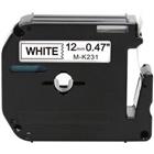 Rillstab Compatibel Brother M-K231 Labeltape Zelfklevend Zwart op Wit 12 mm x 8m