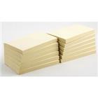Viking 80% Recycled Zelfklevende memoblaadjes Rechthoekig 127 x 76 mm Blanco Geel 12 Stuks � 100 Vellen