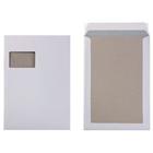 Viking C4 Kleefstrip Enveloppen met kartonnen rug Wit 229 (B) x 324 (H) mm Met Venster 120 g/m� 100 Stuks