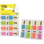 Post-it Indexen 11,9 x 43,2 mm Kleurenassortiment 35 Strips 35 x 4 Stuks