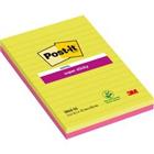 Post-it Super Sticky Notes 203 x 127 mm Kleurenassortiment Rechthoekig Gelinieerd 2 Stuks à 45 Vellen