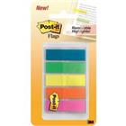 Post-it 683HF5 Indexen Kleurenassortiment Blanco Speciaal 1,19 x 4,32 cm 63 g/m² Pak 5 Stuks à 20 Strips