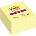 Post-it Super Sticky Notes 101 x 101 mm Kanariegeel Vierkant Gelinieerd 6 Stuks à 90 Vellen