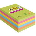 Post-it Super Sticky Notes 101 x 152 mm Kleurenassortiment Gelinieerd 90 Vellen Voordeelpak 4 blokken + 2 GRATIS