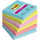 Post-it Cosmic Super Sticky Notes 76 x 76 mm Kleurenassortiment Vierkant Blanco 6 blokken � 90 Vellen
